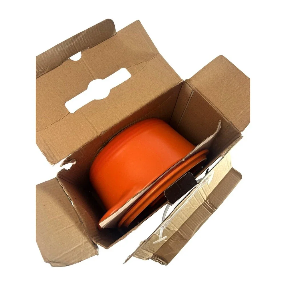Parini 2 Qt Flameproof Casserole Dish w/ Lid Orange